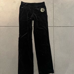 John Galliano Black Velour Pants